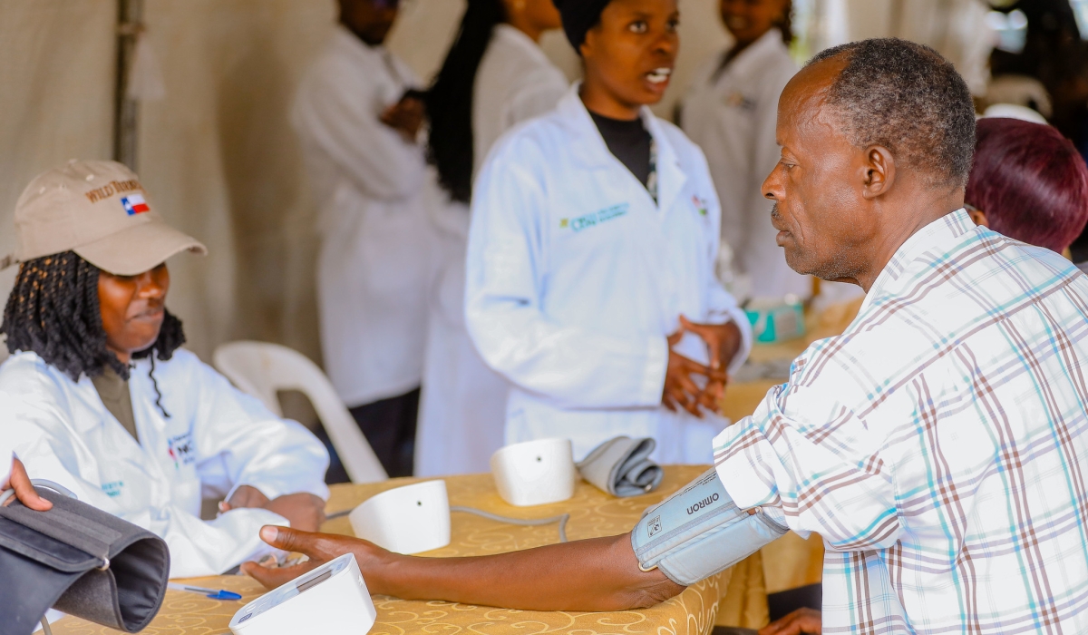 Residents undergo Noncommunicable diseases (NCDs) screening exercise during Kigali car free day. Craish Bahizi