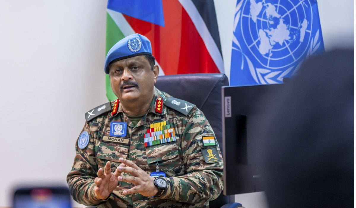 Lieutenant General Mohan Subramanian, Force Commander of the United Nations Mission in South Sudan (UNMISS), addresses journalists at the UN office in Juba on Thursday, October 17. Photo by Davis Higiro