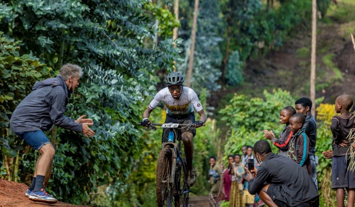 Rwandan cyclist Didier Munyaneza races in a past Rwanda Epic competition.  20 countries will participate in the Rwandan Epic from October 21 to 25.