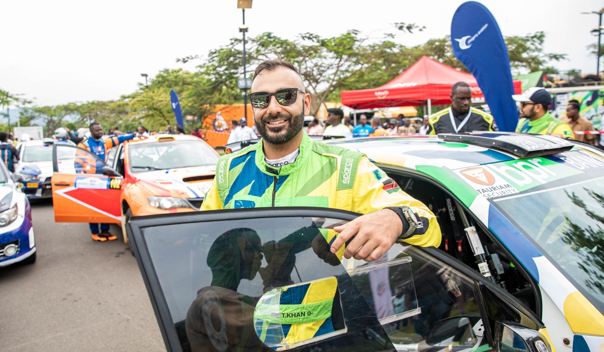 Kenyan star driver Karan Patel took an early lead in the Rwanda Mountain Gorilla Rally after winning the spectacular stage in Kigali on Friday, October 18-Photo by Dan Gatsinzi