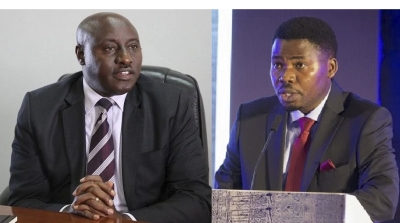 Former Governor Emmanuel Gasana (left) and former State Minister Edouard Bamporiki have been pardoned by President Kagame. Courtesy