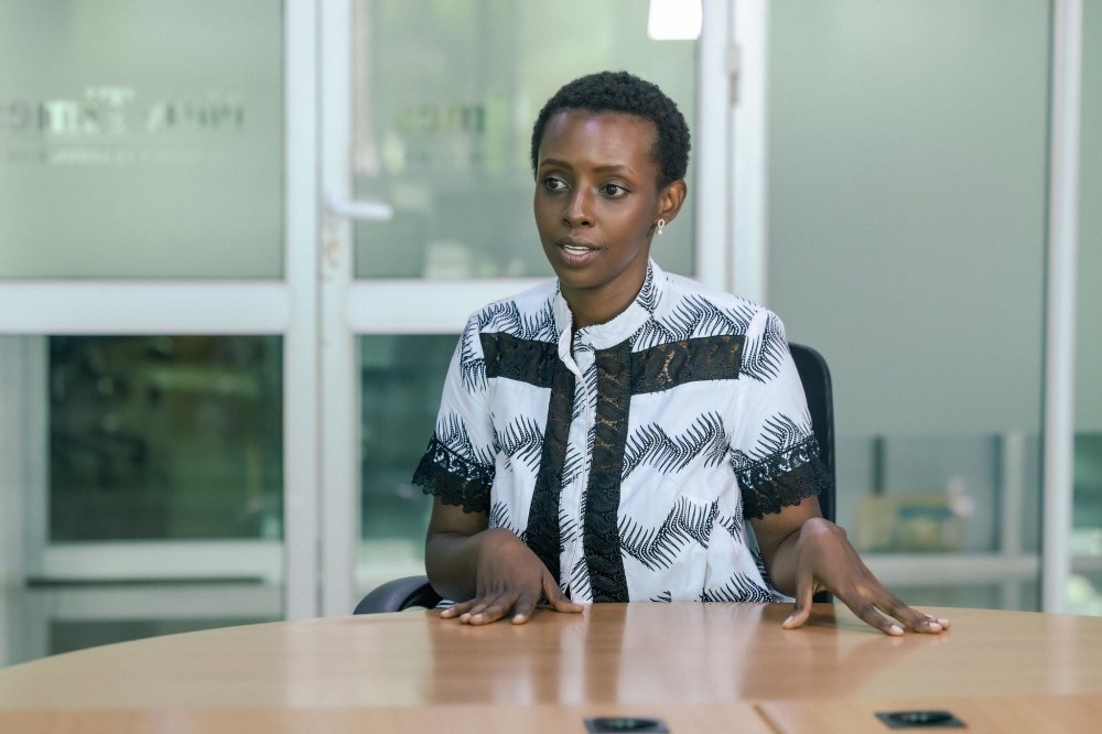 Cynthia Umutoniwabo, the founder of Loopa, during the interview with The New Times. Photo by Willy Mucyo