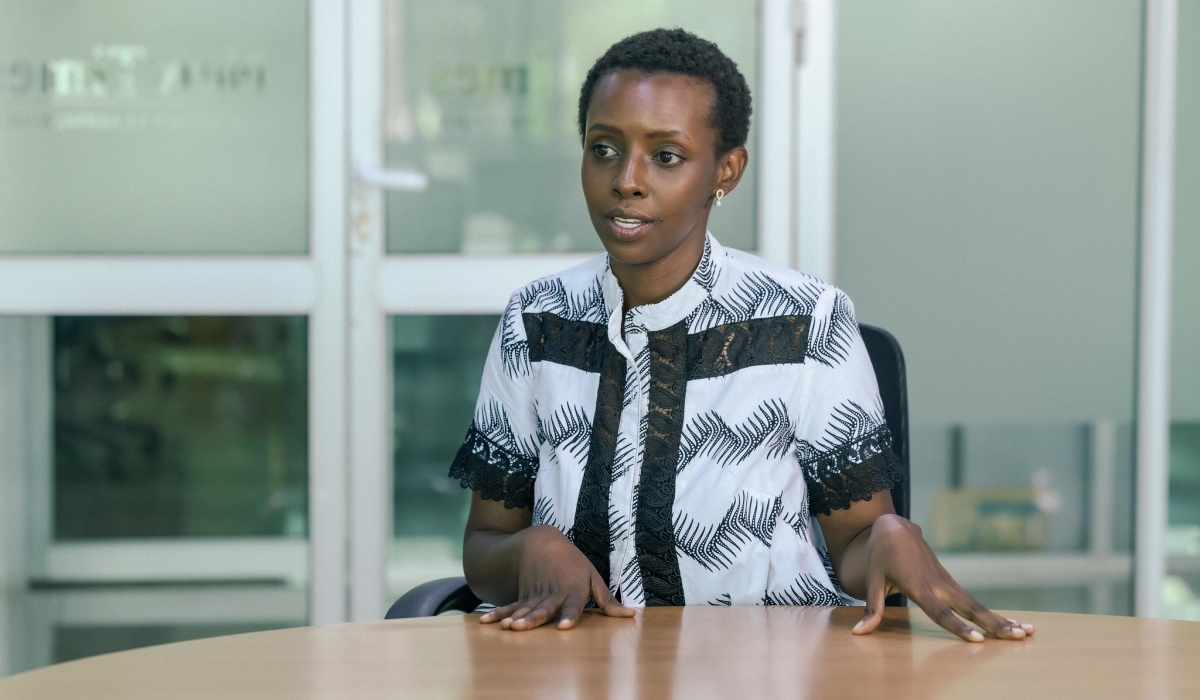 Cynthia Umutoniwabo, the founder of Loopa, during the interview with The New Times. Photo by Willy Mucyo