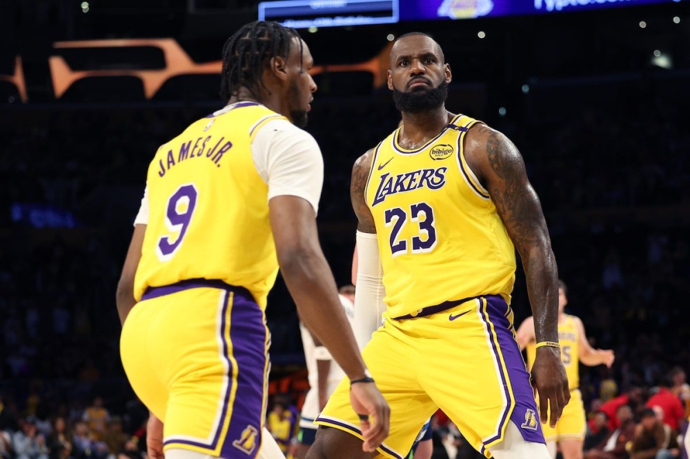 LeBron and his son Bronny James made history when they took court together during Lakers&#039; 110-103 win over Minnesota Timberwolves-courtesy