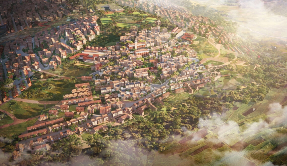 A view of a segment of the artist&#039;s impression of Green City Kigali Project. Courtesy