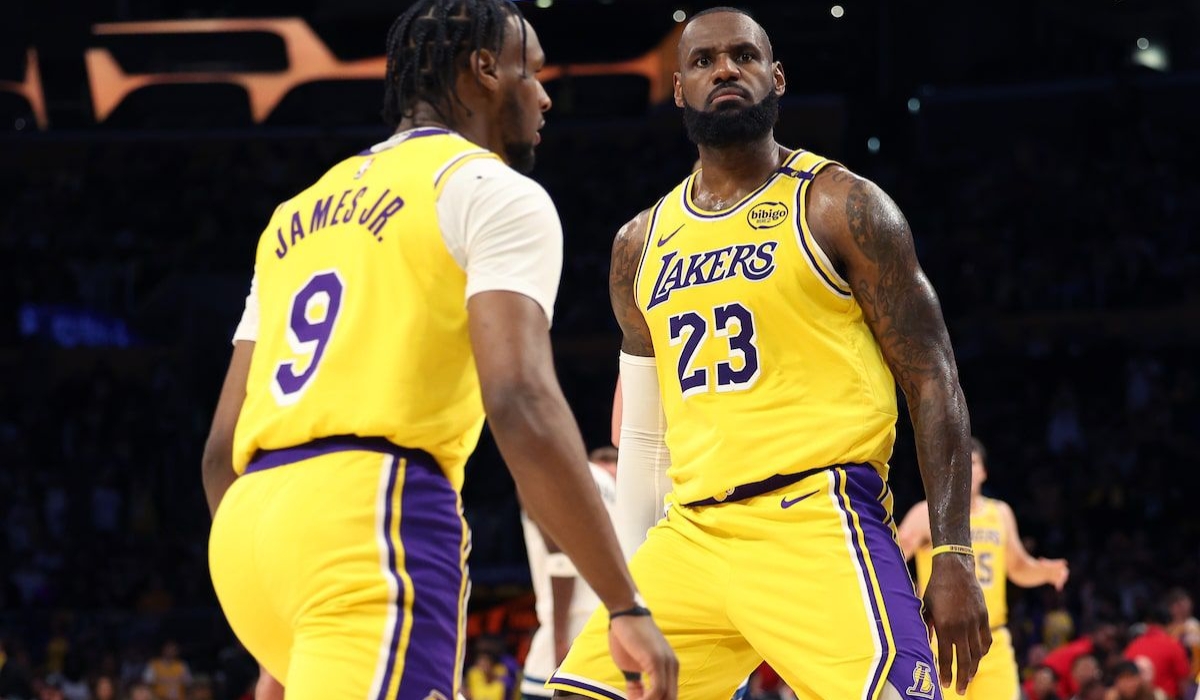 LeBron and his son Bronny James made history when they took court together during Lakers&#039; 110-103 win over Minnesota Timberwolves-courtesy