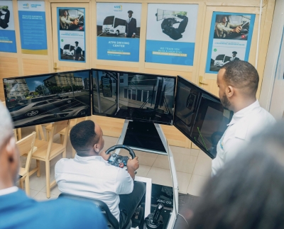 Inside the newly launched centre where drivers will be conducting  professional training before starting transporting goods and people on Tuesday, October 22.