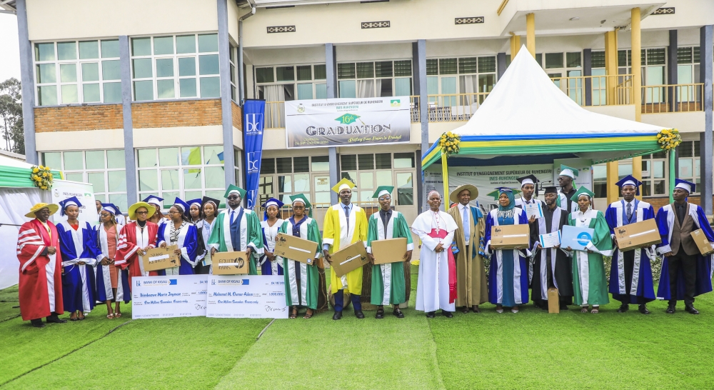 Best performers were awarded computers at the graduation event in Musanze on Thursday, October 24