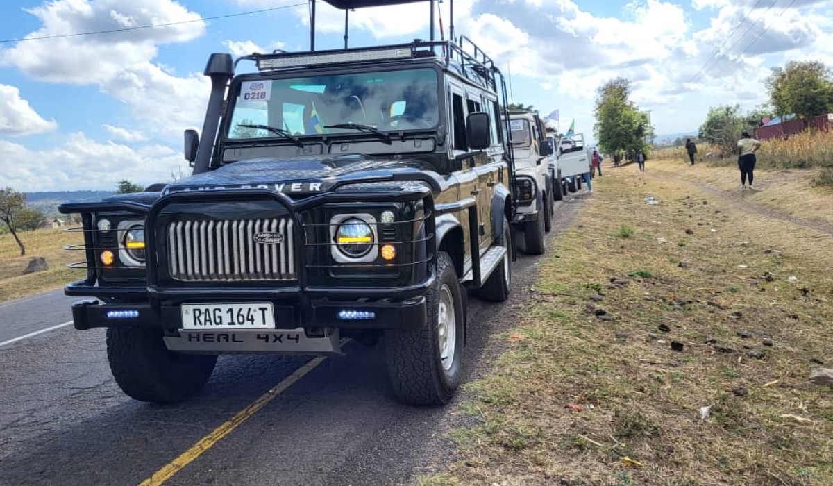 Ndahiro&#039;s Land Rover in Arusha , Rwandan off-road enthusiast  travelled from Kigali to Arusha with three friends to witness this historic event. 