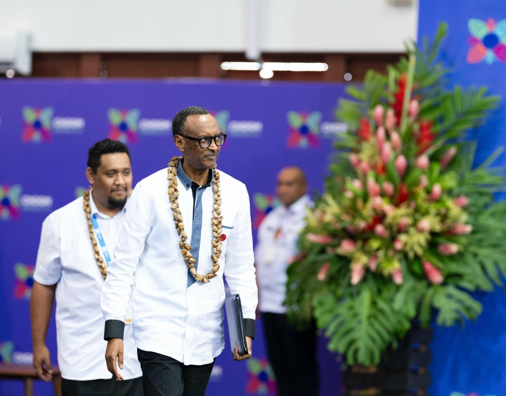 President Paul Kagame spoke during the official opening of Commonwealth Heads of Government Meeting (CHOGM) on Friday, October 25, in Samoa, where he called on the leaders to address climate change.