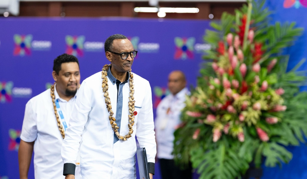 President Paul Kagame spoke during the official opening of Commonwealth Heads of Government Meeting (CHOGM) on Friday, October 25, in Samoa, where he called on the leaders to address climate change.