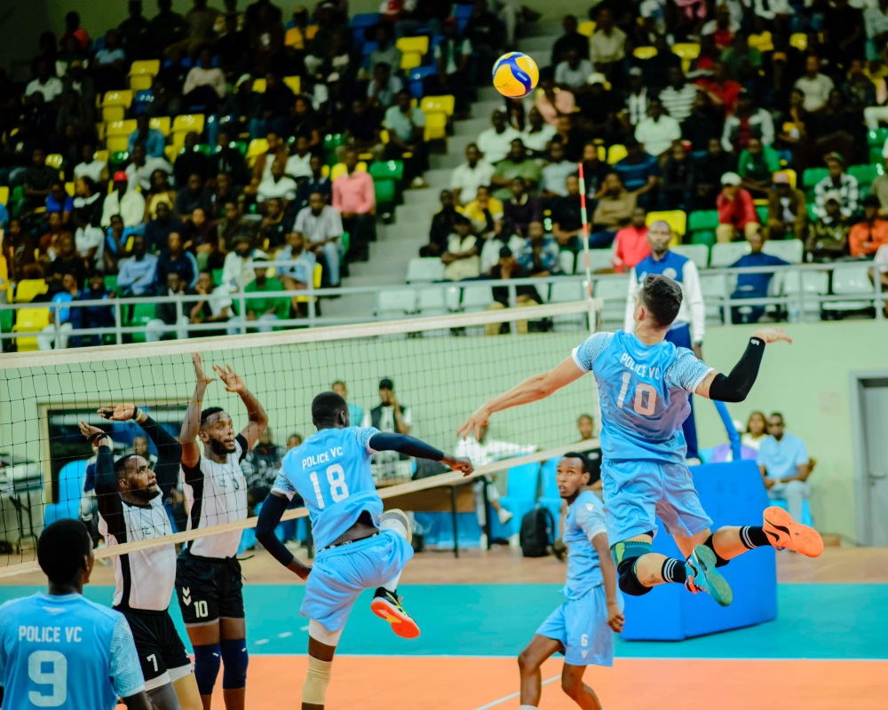 Police VC overcame champions APR in three straight sets in match held at Petit Stade Gymnasium on Friday, October 25-courtesy