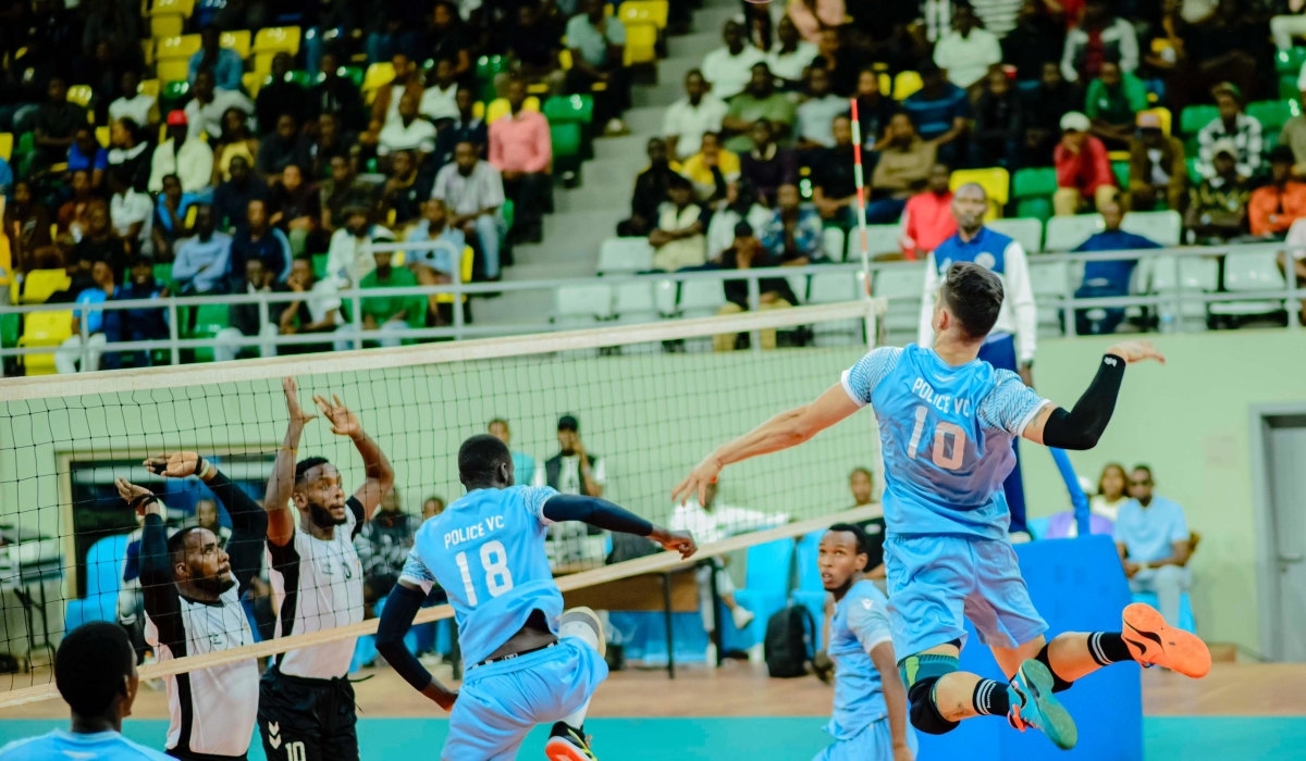 Police VC overcame champions APR in three straight sets in match held at Petit Stade Gymnasium on Friday, October 25-courtesy