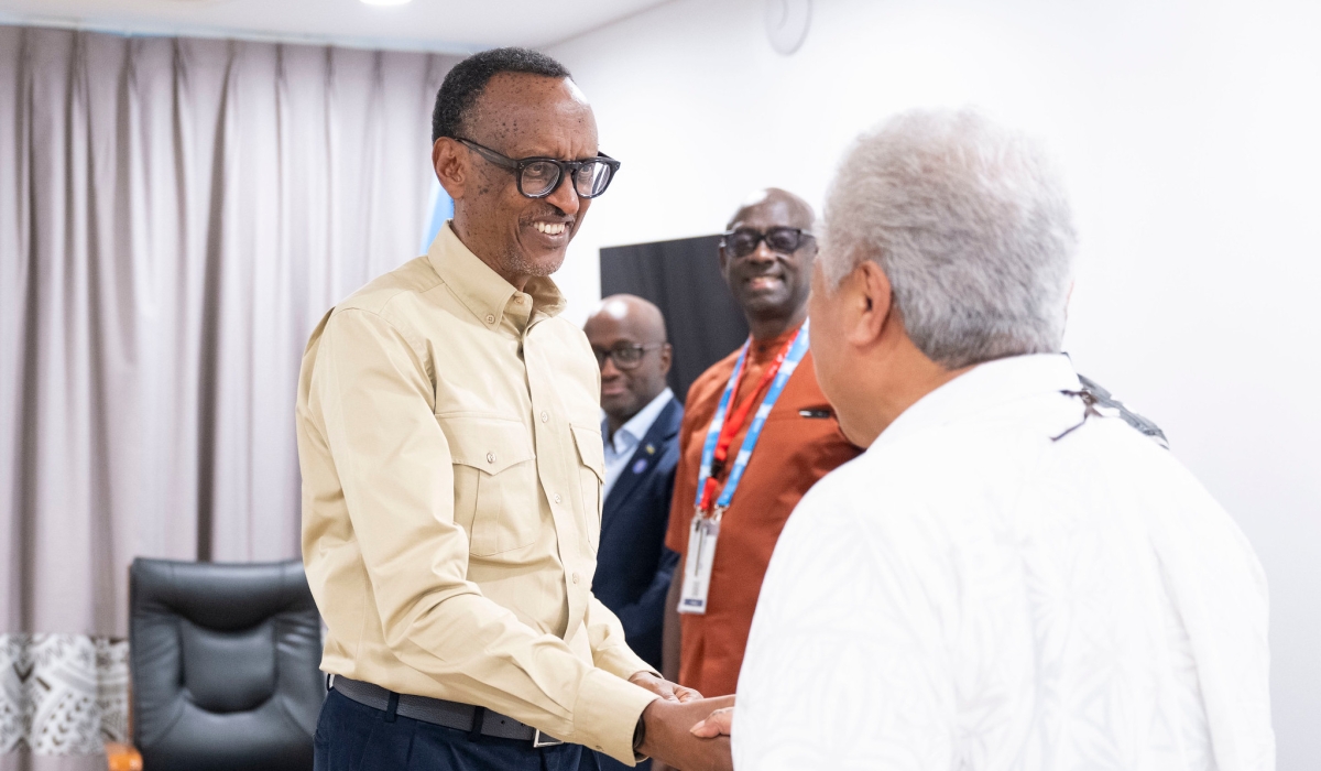 President Paul Kagame meets with Afioga Fiamē Naomi Mata’afa , Prime Minister of Samoa in Apia, October 23, 2024. Photo by Village Urugwiro