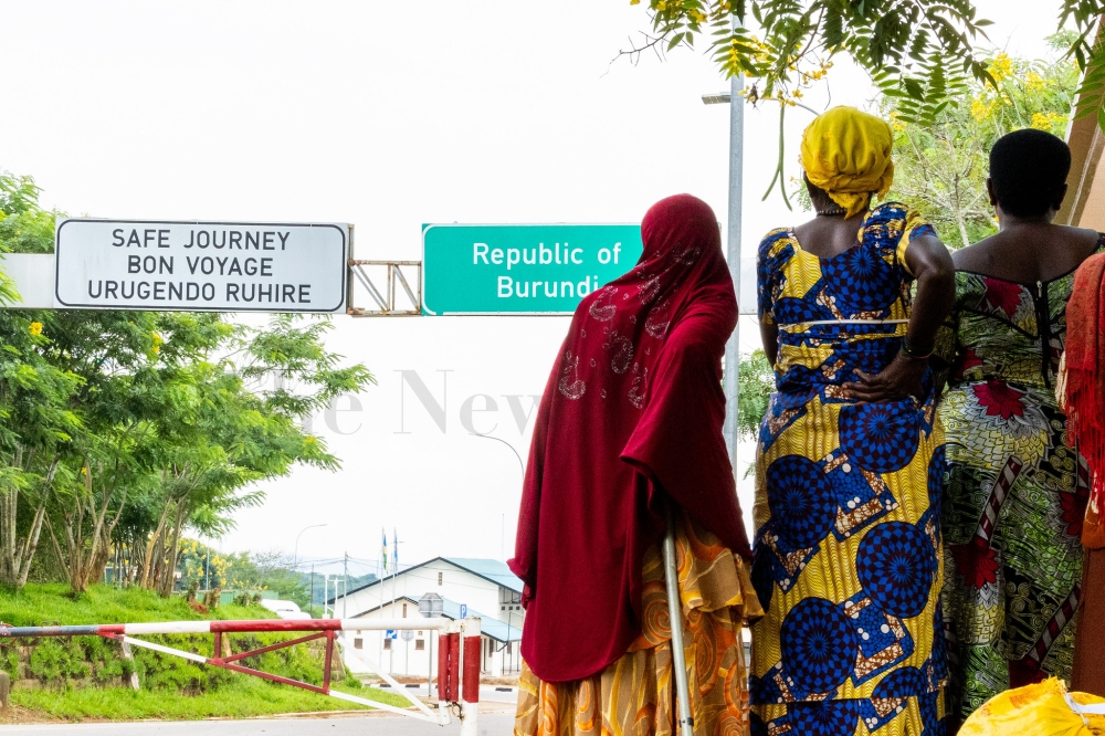 Some Burundians stranded at Burundi-Rwanda border in Bugesera on Friday, January 12, 2024. Photo by Olivier Mugwiza