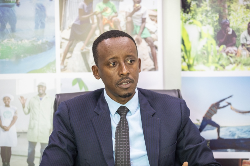 Silver Karumba, the Country Representative for GAIN in Rwanda during the interview with The New Times. Photos by Emmanuel Dushimimana