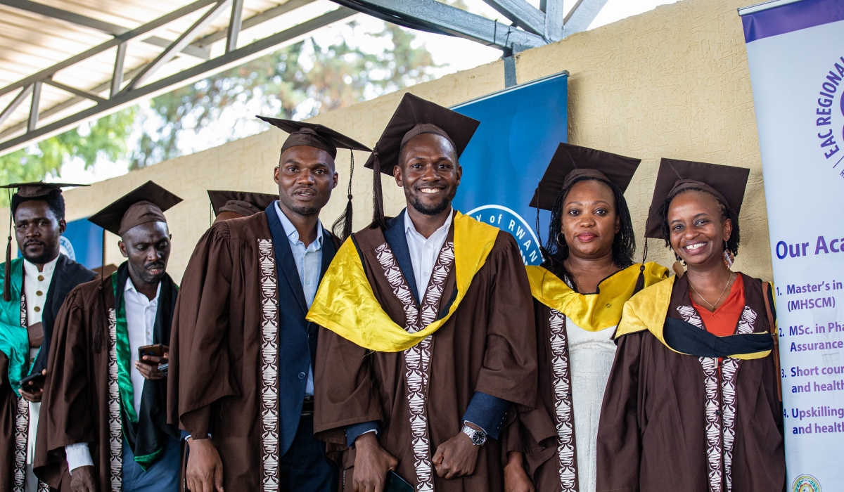 Graduates of UR&#039;s EAC Regional Centre of Excellence for Vaccines, Immunization, and Health Supply Chain Management (EACRCE-VIHSCM) on Friday, October 25. Dan Gatsinzi