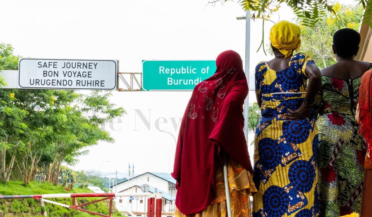 Some Burundians stranded at Burundi-Rwanda border in Bugesera on Friday, January 12, 2024. Photo by Olivier Mugwiza