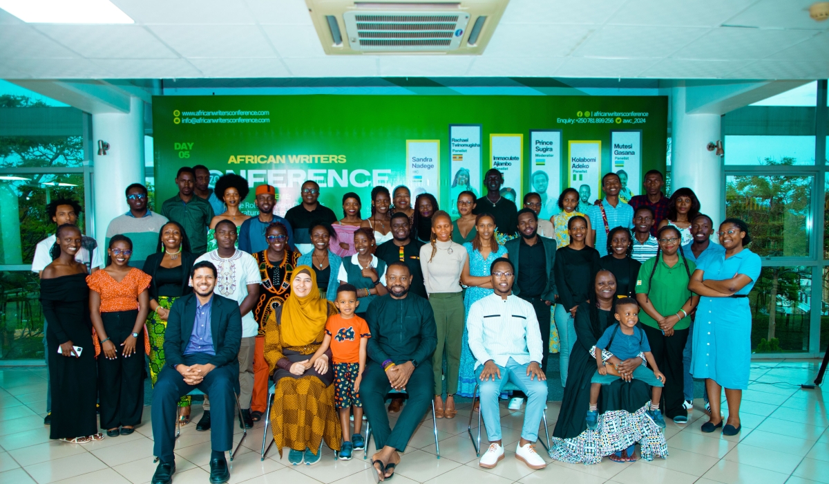 Participants pose for a group picture during the 7th African Writers Conference which took place at Kigali Public Library on Saturday, October 26