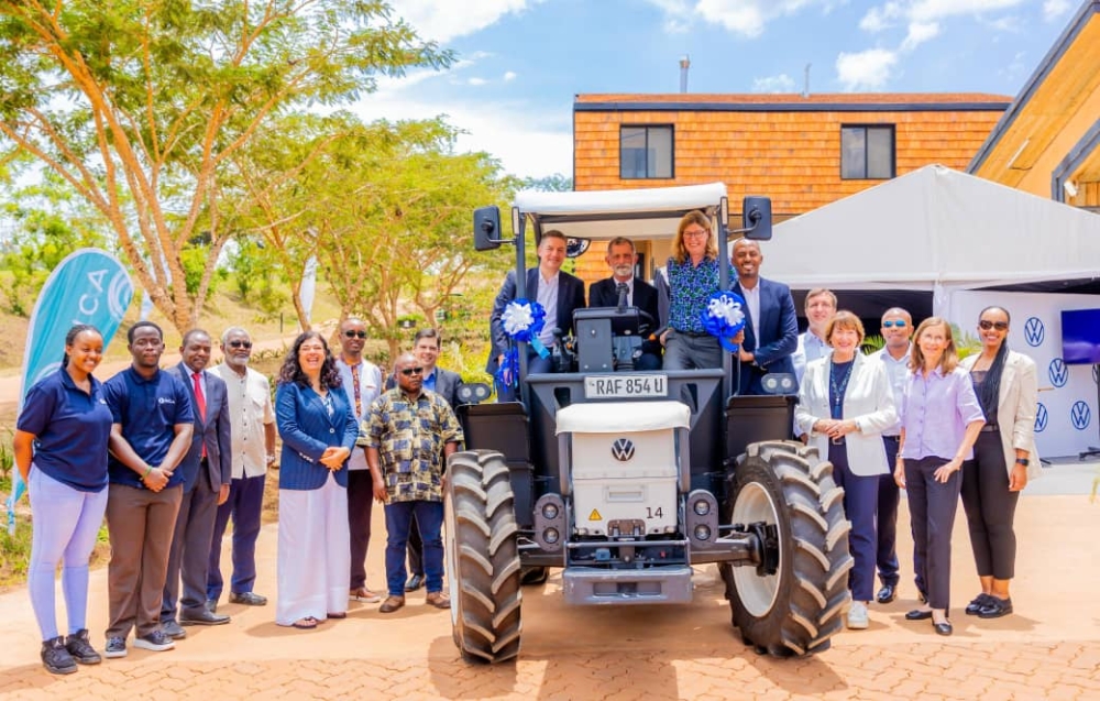 A Volkswagen GenFarm electric tractor. Such tractors are expected to support agricultural mechanisation in Rwanda (Volkswagen).