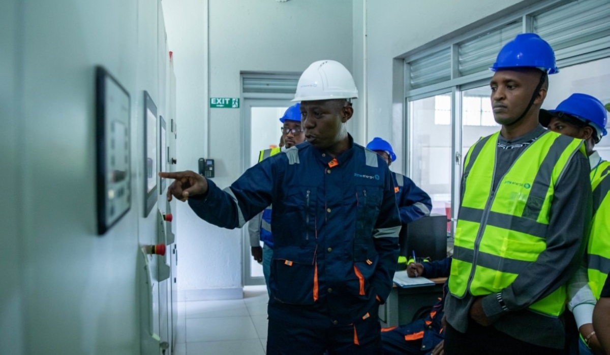 Prime Energy&#039;s engineer gives a tour of Mukungwa II to investors during the company&#039;s Investor Day in Musanze District. Prime Energy raises Rwf9.58 billion in inaugural green bond. Photo by Dan Gatsinzi.