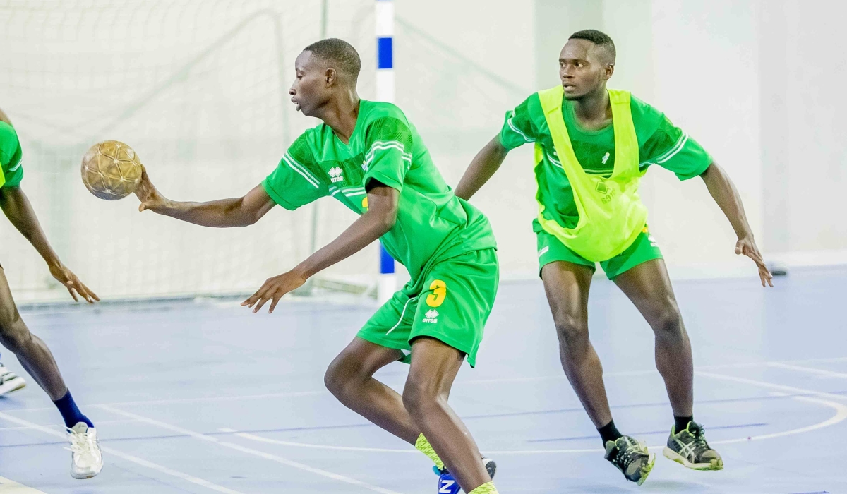 Rwanda U20 during a training session. Rwanda will face Congo Brazzaville in the opening match of the IHF Africa Continental tournament-courtesy