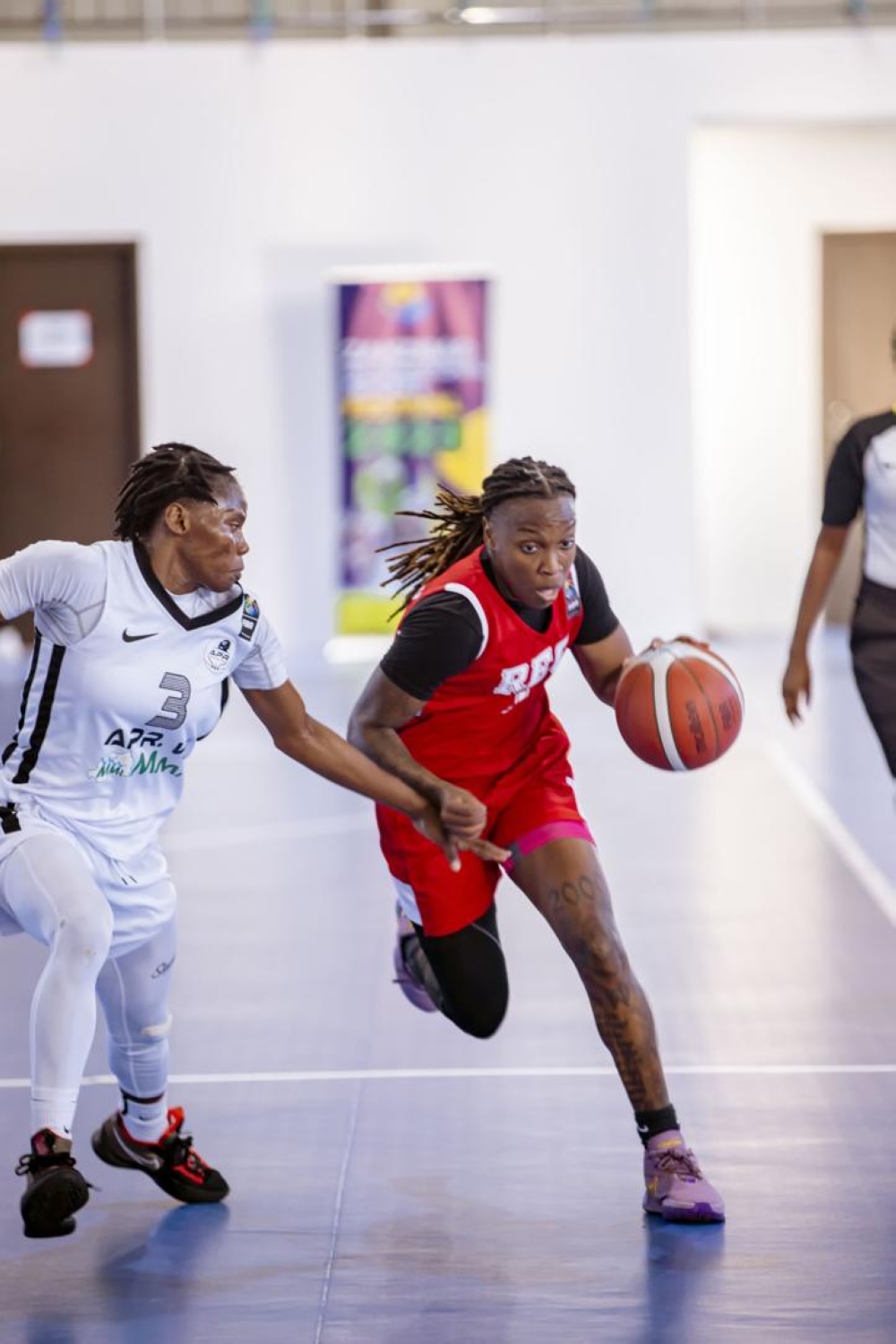 REG&#039;s point guard Destiney Philoxy (R) in action against APR. She was one of the key players as her team beat APR to make it to the WBLA. Courtesy