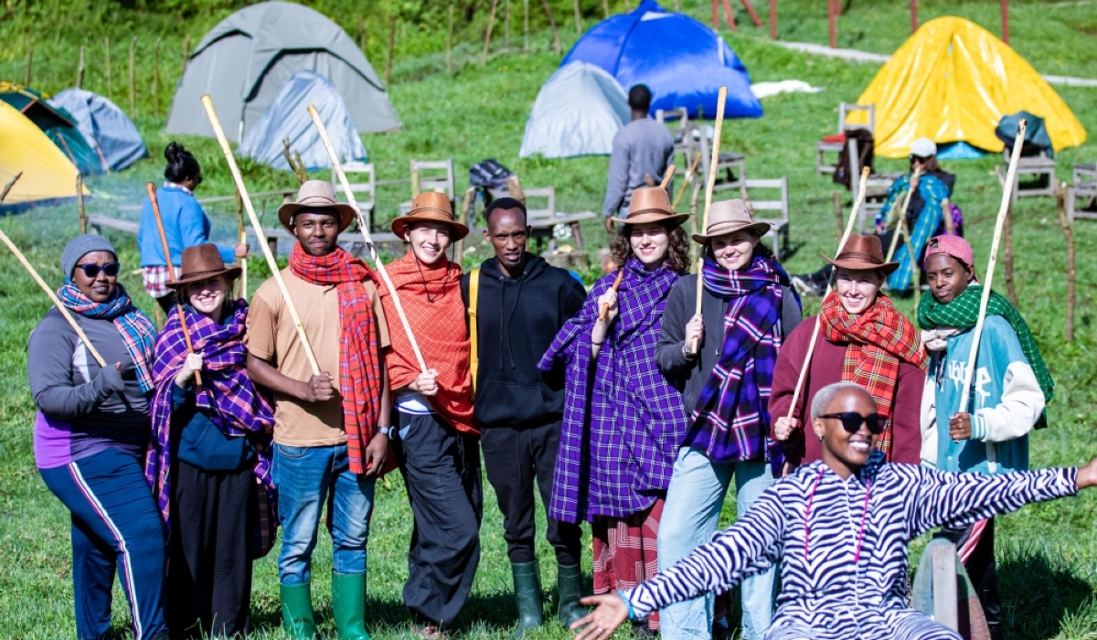 Visitors pose for a photo during their visit to Bigogwe in Nyabihu District on Match 25. Photos by Dan Gatsinzi