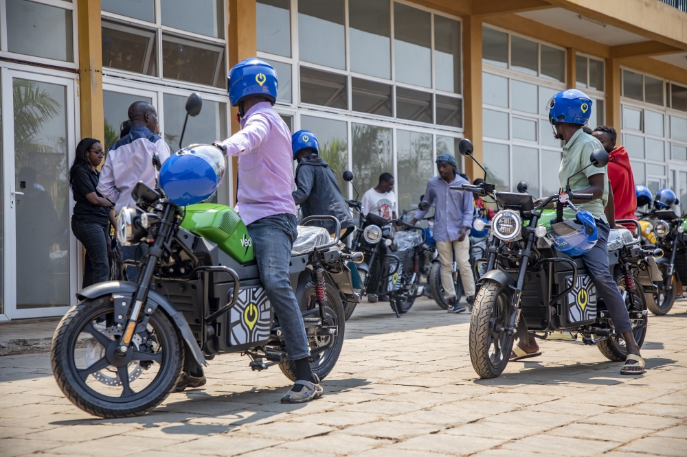 The government is looking to register only electric motorbikes for public transport in the City of Kigali from January. Photo: Emmanuel Dushimimana.