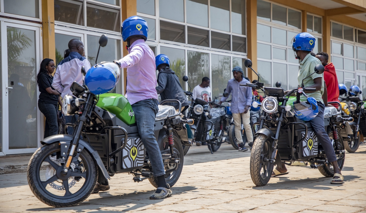 The government is looking to register only electric motorbikes for public transport in the City of Kigali from January. Photo: Emmanuel Dushimimana.