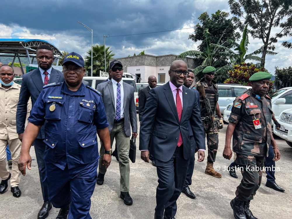 Rwandan and Congolese ministers of foreign affairs on Tuesday, November 5, met at the two countries’ border to discuss peace and security in eastern DR Congo. Photo by Justin Kabumba