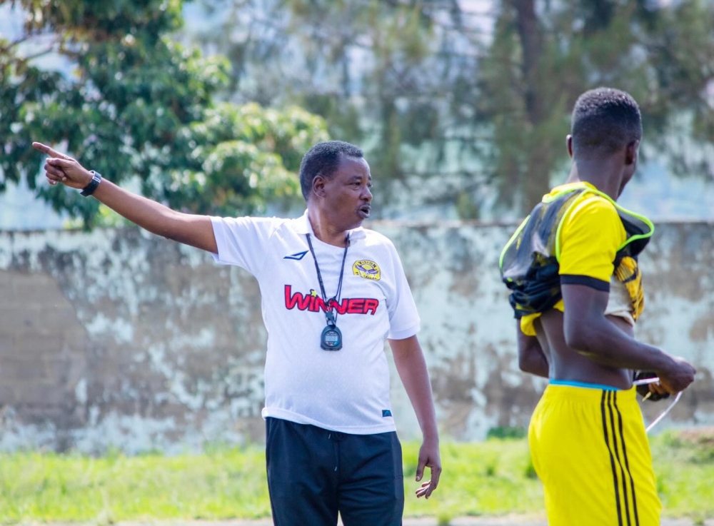 Abdul Mbarushimana  head coach of Vision FC during the training at Mumena stadium on November 3 Photo Courtesy