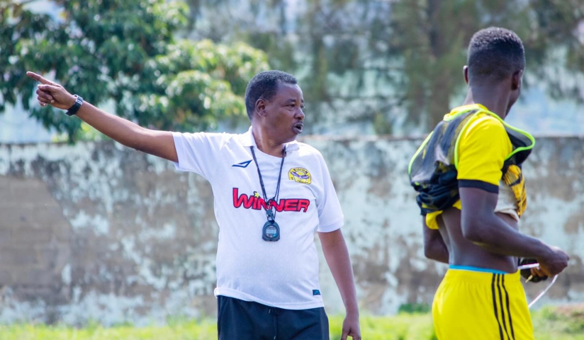 Abdul Mbarushimana  head coach of Vision FC during the training at Mumena stadium on November 3 Photo Courtesy