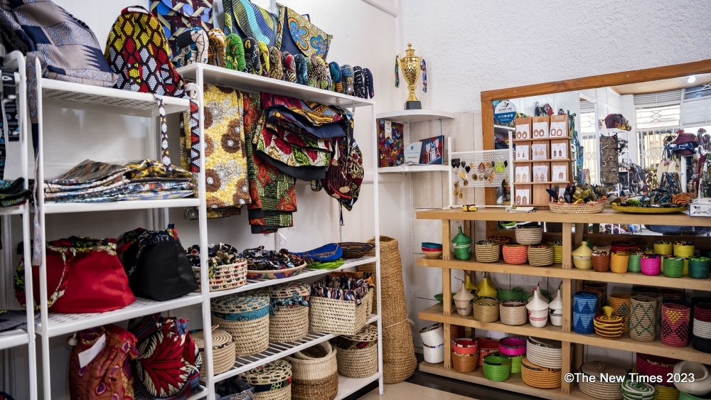 A shopping centre in Kigali showcasing Rwandan crafts. According to a report by the United Nations Educational, Scientific and Cultural Organization (UNESCO), Africa is projected to produce up to 10 per cent of global creative goods exports worth roughly $200 billion by 2030.. Photo/ Emmanuel Dushimimana