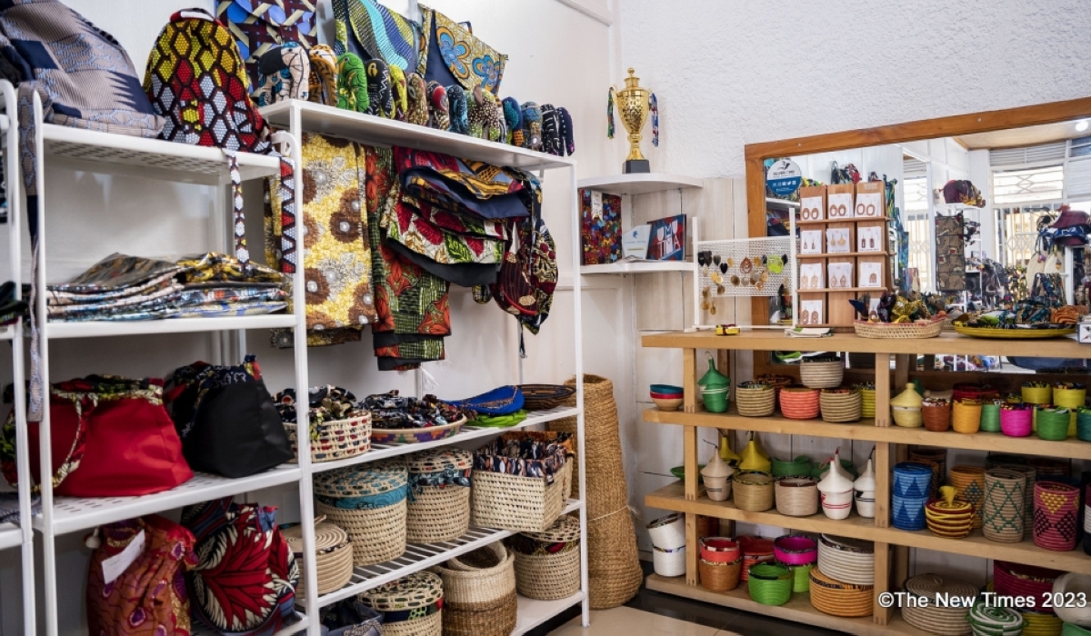 A shopping centre in Kigali showcasing Rwandan crafts. According to a report by the United Nations Educational, Scientific and Cultural Organization (UNESCO), Africa is projected to produce up to 10 per cent of global creative goods exports worth roughly $200 billion by 2030.. Photo/ Emmanuel Dushimimana