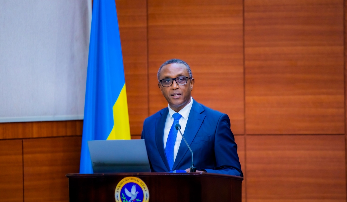 The Minister of Interior, Vincent Biruta, opens the Police High Council at Rwanda National Police headquarters in Kigali, on Tuesday, November 12.