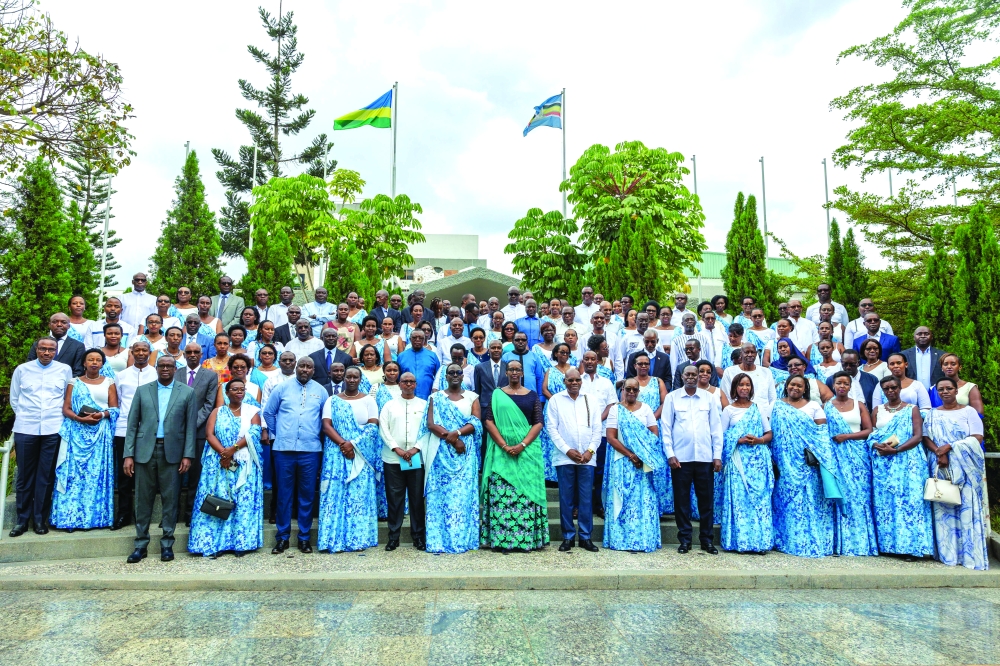  Members of Unity Club, popularly known as Intwararumuri during their 15th Forum in 2022. Unity Club is made up of present and current members of cabinet.