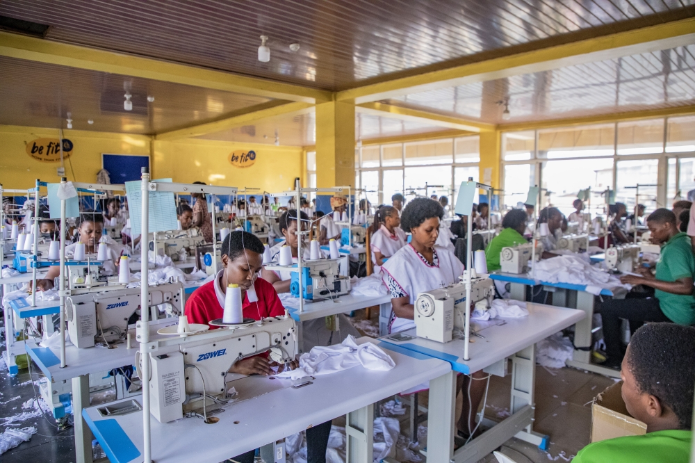 Workers at the Dikan Garment Factory in Kigali’s Special Economic Zone on November 3. Some employers are avoiding their domestic tax obligations, undermining Rwanda’s standing in the global financial landscape.Photo Craish Bahizi