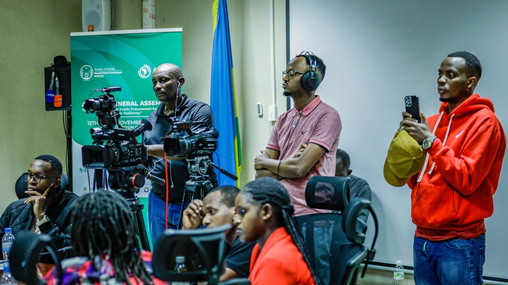 Members of the media during a press conference in Kigali on November 10, 2024 Photo by Craish Bahizi 