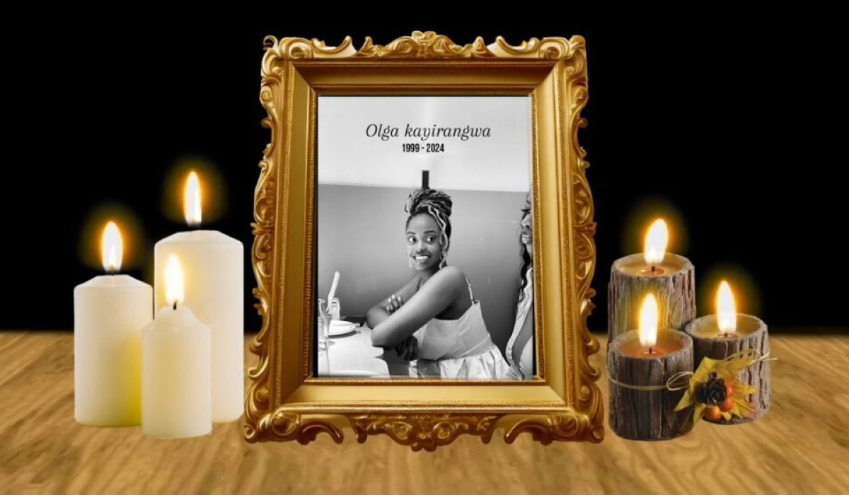 A portrait of Olga Kayirangwa, edited in her memory for the funeral service.