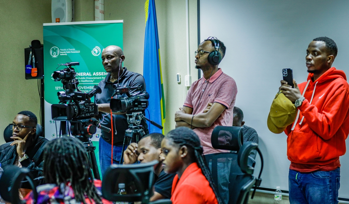 Members of the media during a press conference in Kigali on November 10, 2024 Photo by Craish Bahizi 