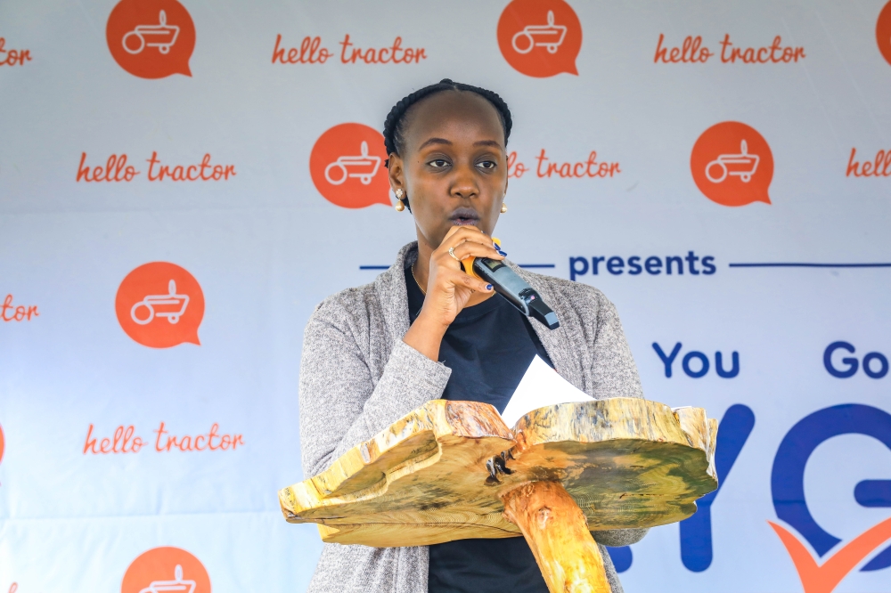 Verena Ruzibuka, Interim Country Director of Heifer Rwanda, emphasized on the importance of collaboration in the success of the project during the official launch of Mechanisation Hub in Kayonza District On November