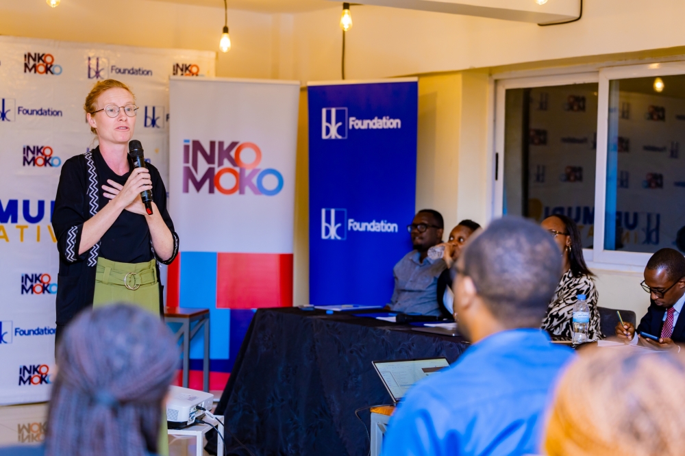 Helle Dahl Rasmussen, Business Growth Services Director at Inkomoko, addressed the finalists during the 8th edition of the BK Urumuri Initiative on November 14