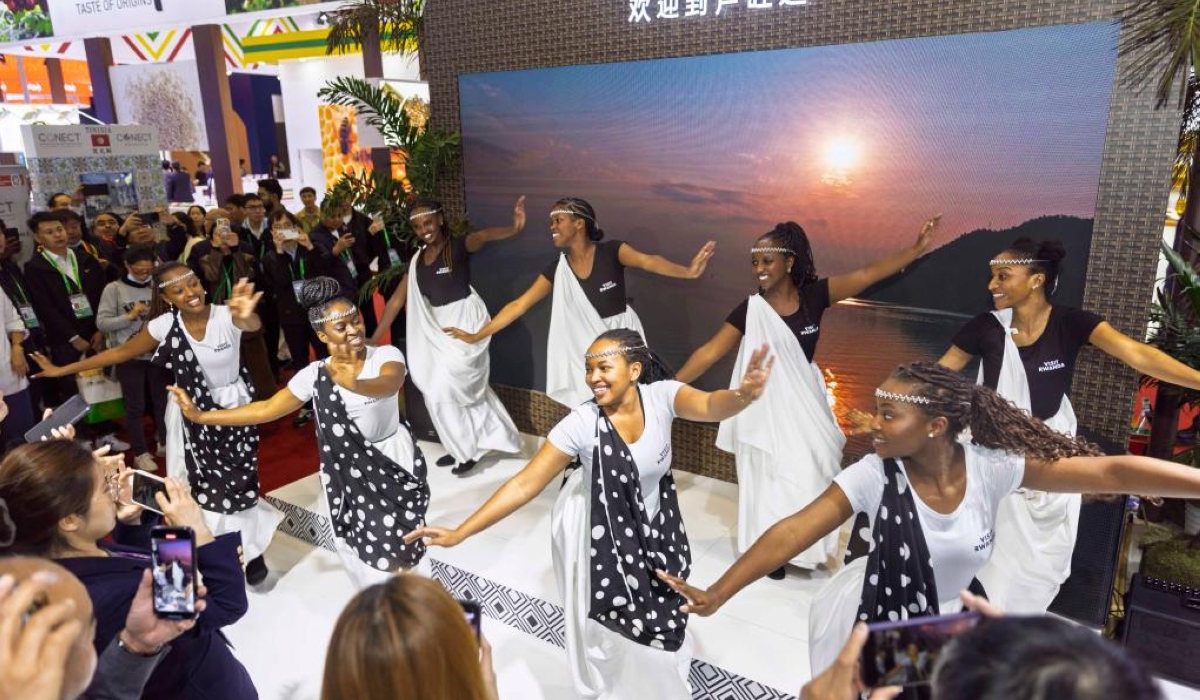 Rwandan dance troupe performing Umushayayo’ at CIIE 2024. Photo Courtesy