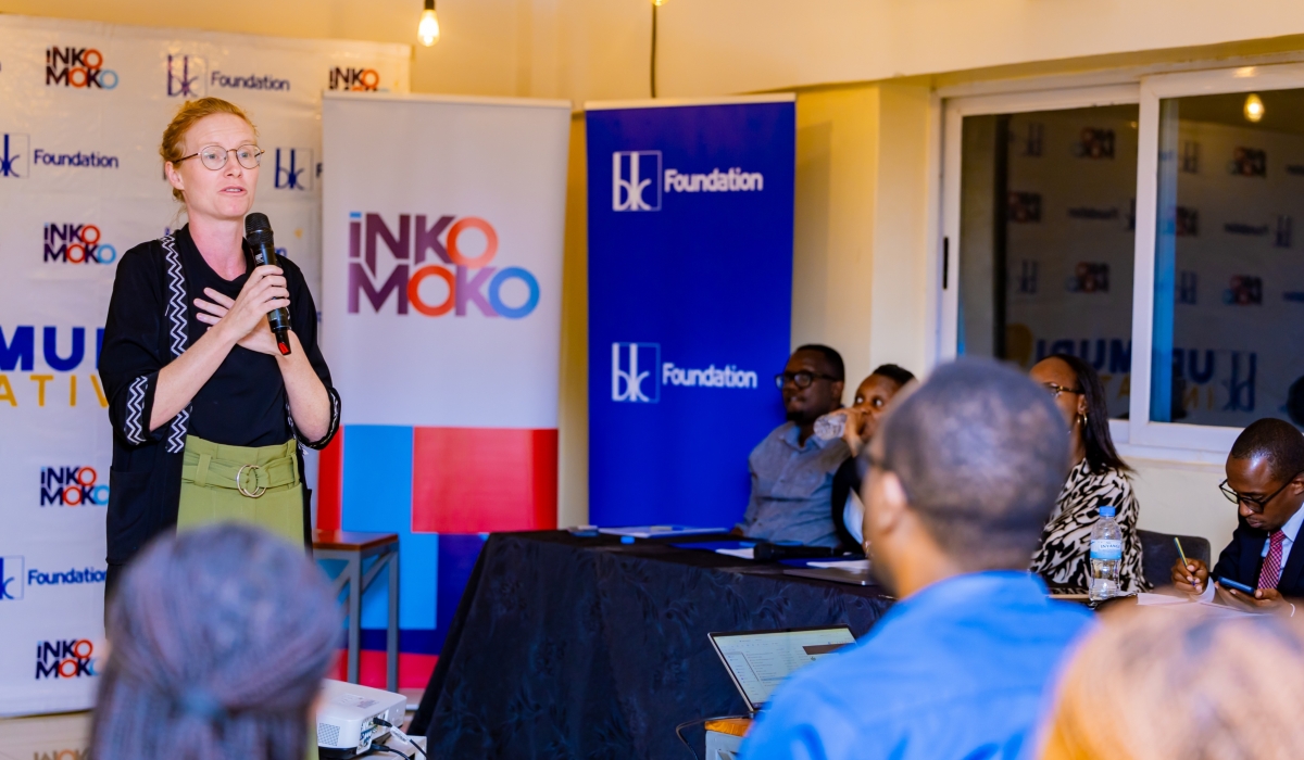 Helle Dahl Rasmussen, Business Growth Services Director at Inkomoko, addressed the finalists during the 8th edition of the BK Urumuri Initiative on November 14