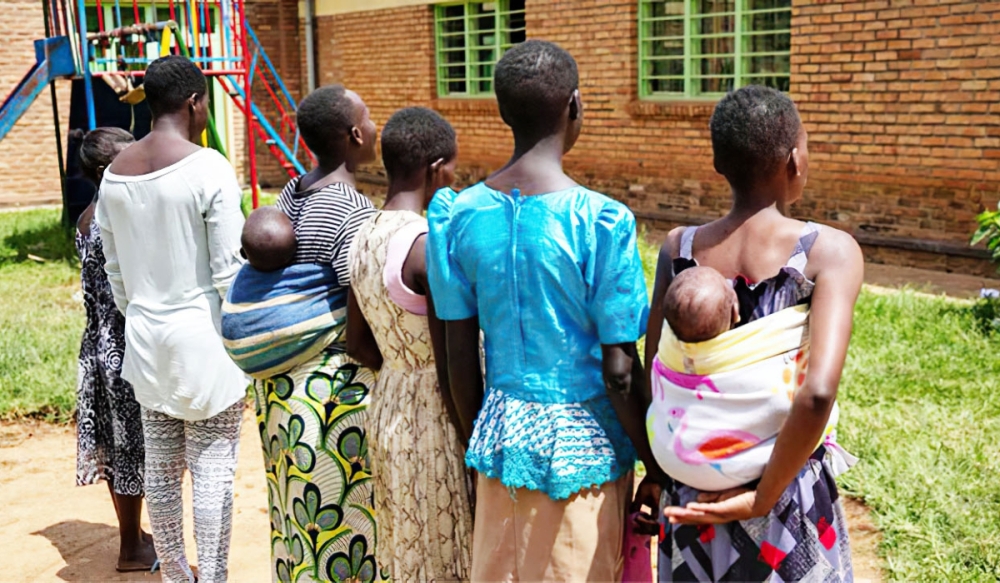 A group of teen mothers at a past event