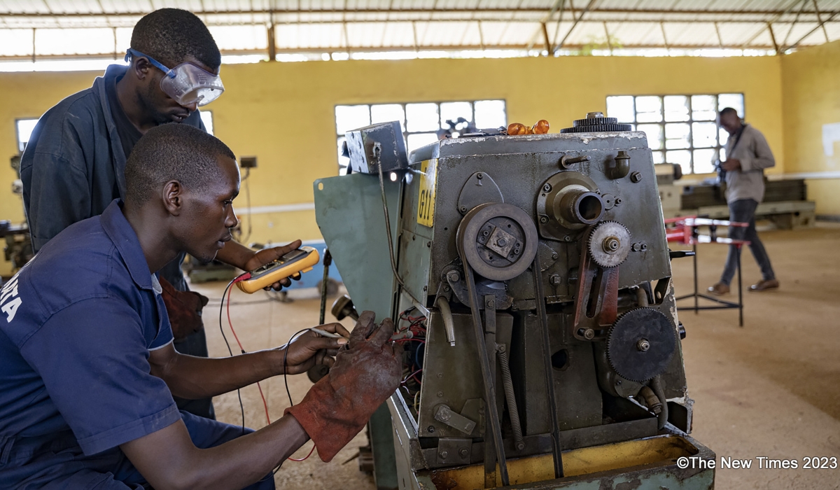 Students at Nyamata TVET School in Bugesera District put their skills into practice. Photos by Emmanuel Dushimimana