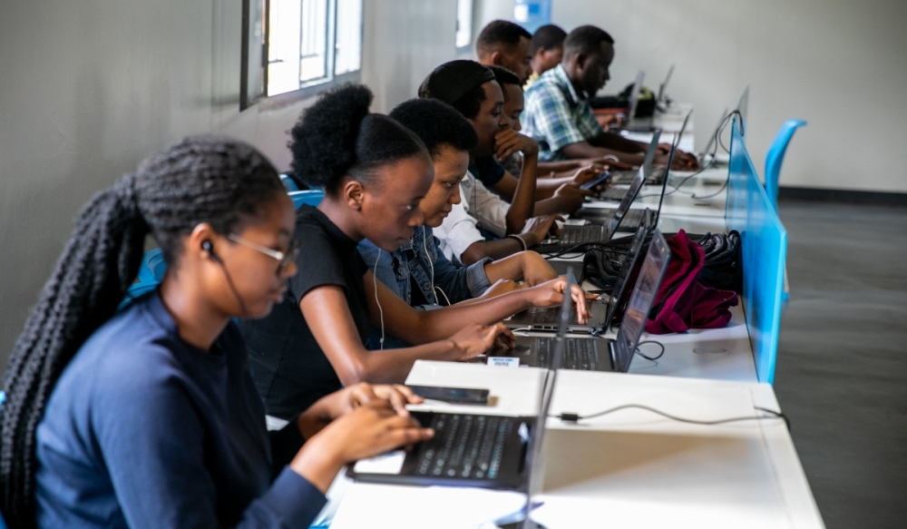 Participants at Kigali’s free co-working space, which empowers tech startups.  Players in Rwanda’s start-up ecosystem welcome the draft ministerial order on awarding public tenders for innovation. Photo Courtesy 