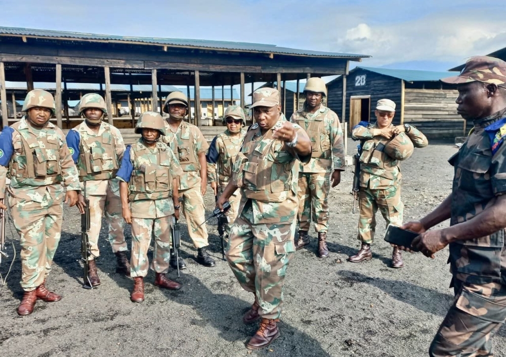 South African soldiers serving in DRC. SADC has decided to extend the mandate of its peacekeeping force in the Democratic Republic of the Congo by one year.