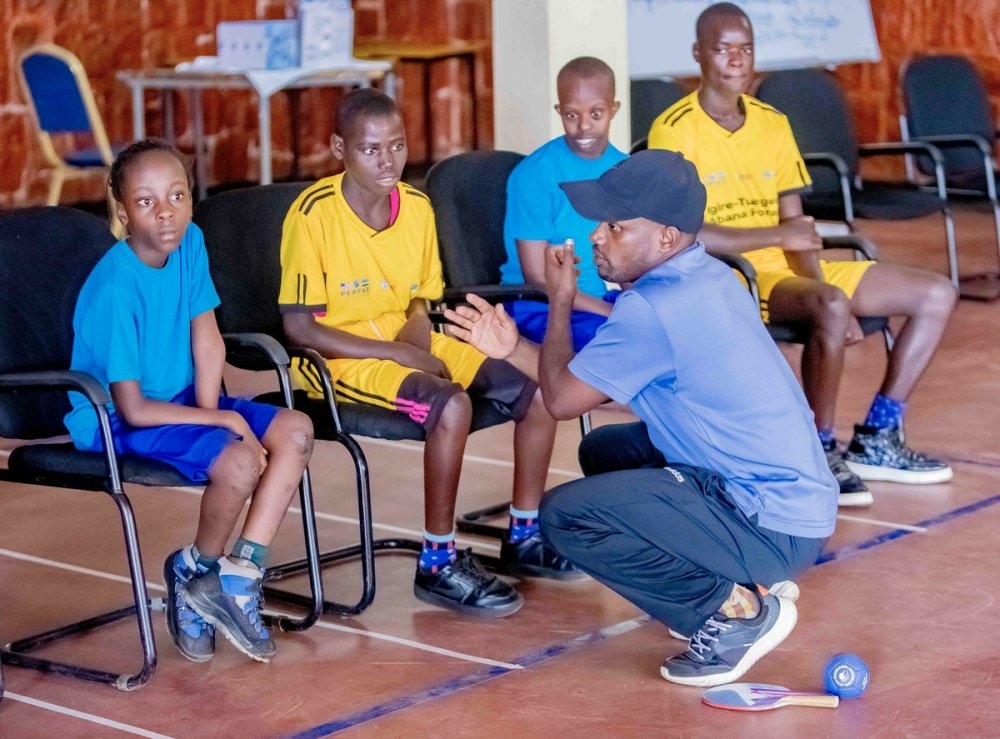 Children with disabilities during Boccia game, a precision ball sport, that is used to promote inclusion and empower children with intellectual disabilities.